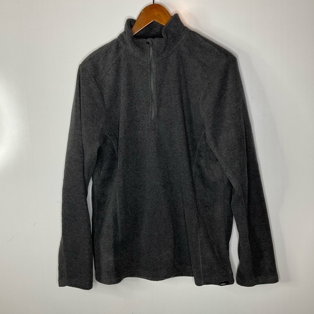 Swiss Alps Men’s Gray Fleece 1/4 Zip Pullover Jacket‎ Size Medium
